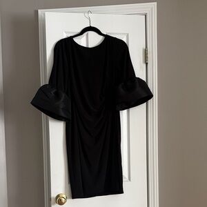 Adrianna Papell Black Long Sleeve Dress